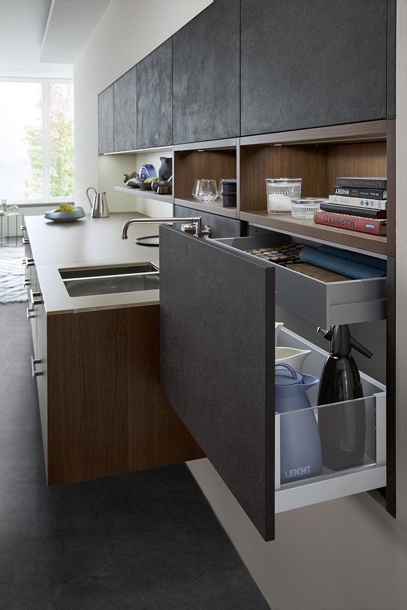 Кухня leicht concrete бетон