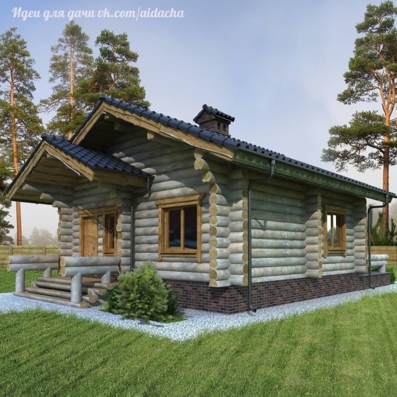 Проект бани из бревна