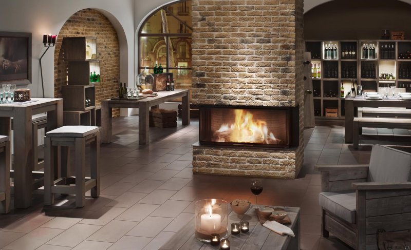 Дровяная печь-камин fireplace hordo