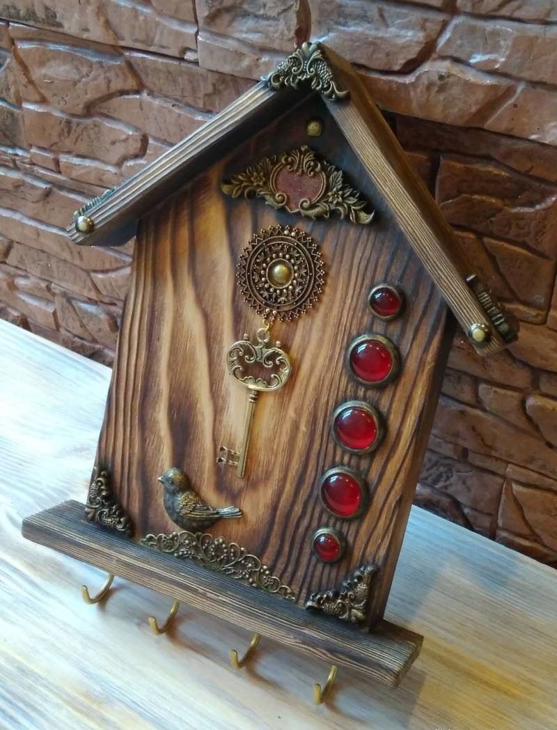 Ключница настенная своими руками из дерева