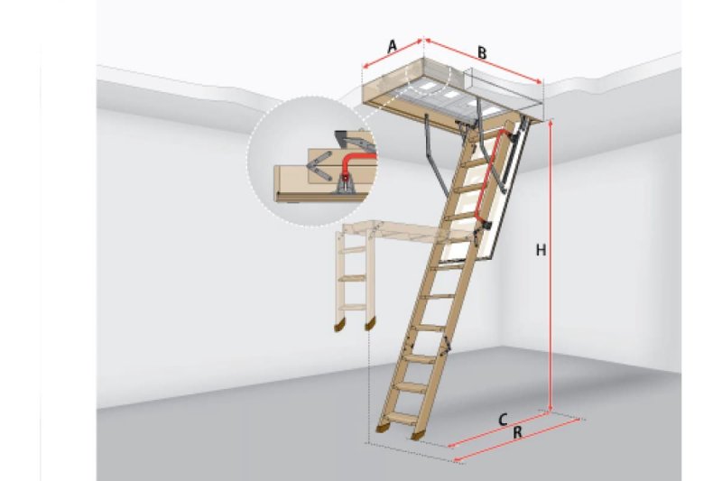 Чердачная лестница fakro ltk thermo