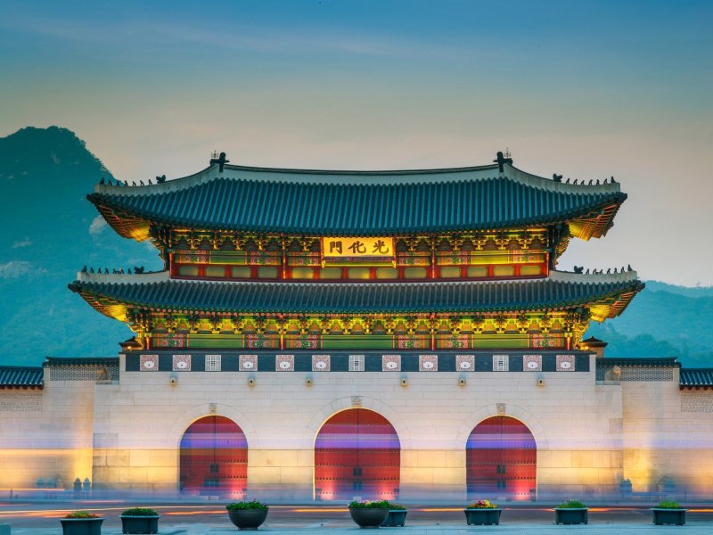Дворец gyeongbokgung южная корея