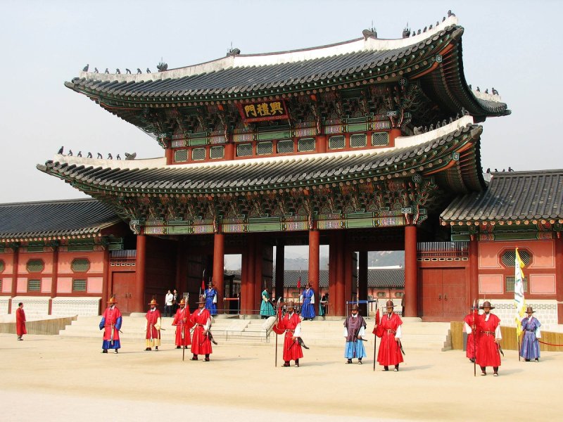 Дворец gyeongbokgung южная корея