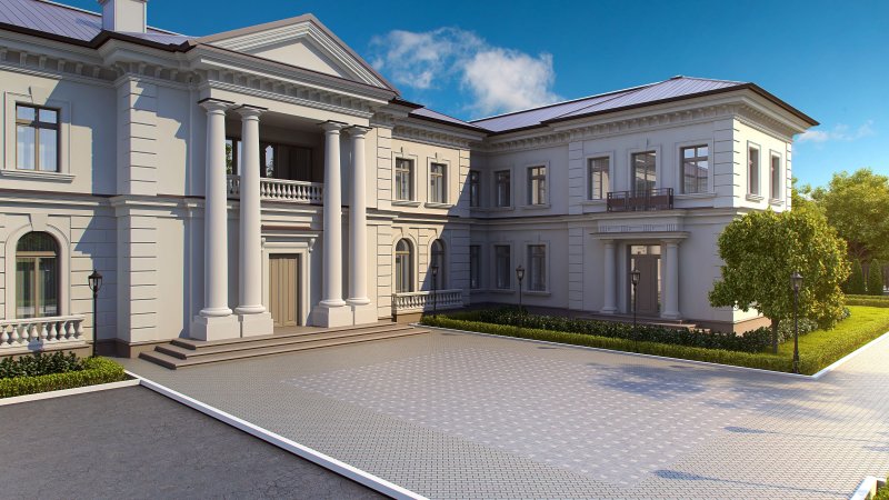 Проект особняка в классическом стиле