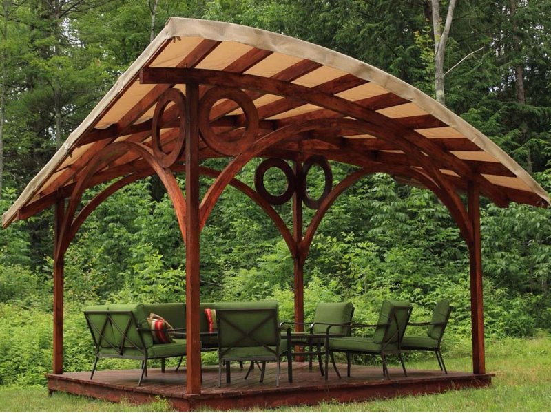 Wooden gazebo беседки