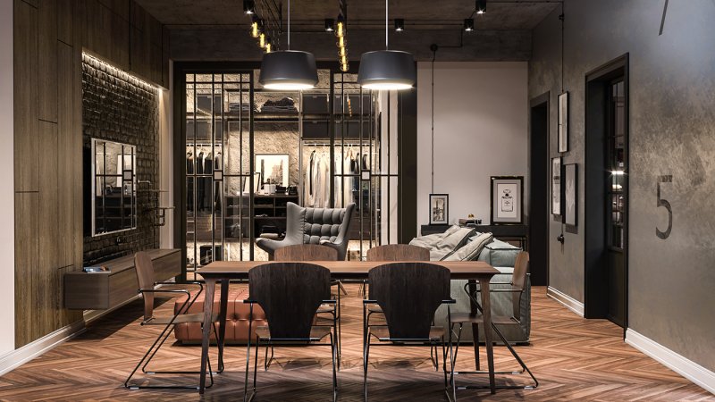 Loft интерьер