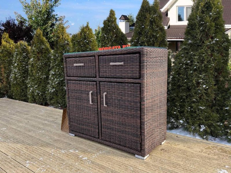 Комод из искусственного ротанга