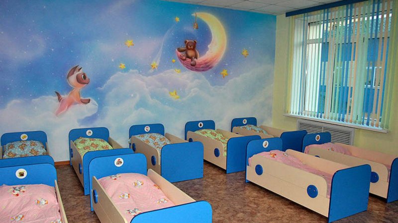 Спальни в детском саду