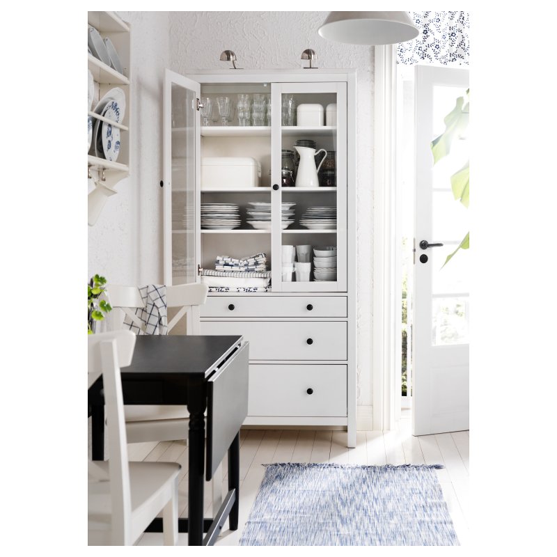 Шкаф-витрина hemnes ikea