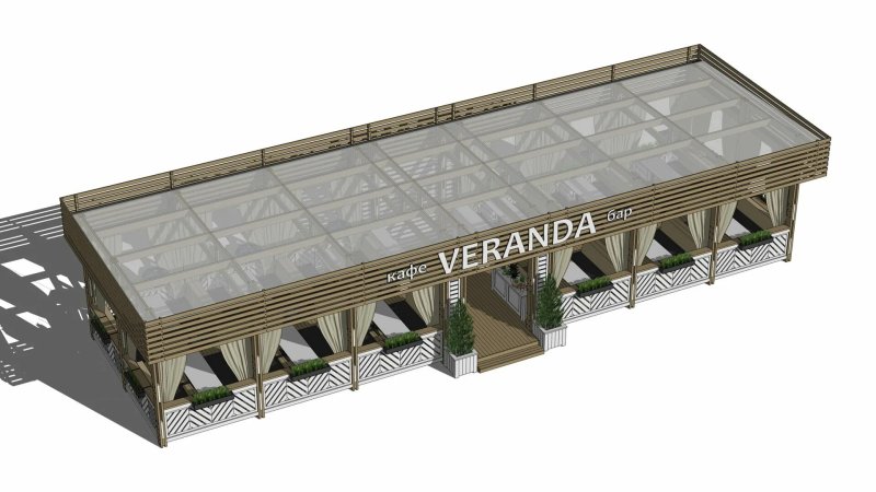 Летняя терраса кафе