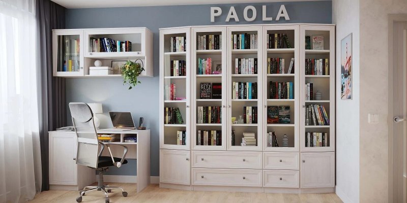 Книжные шкафы в интерьере