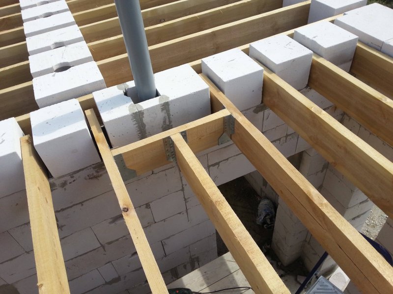 Балки перекрытия в доме из газобетона