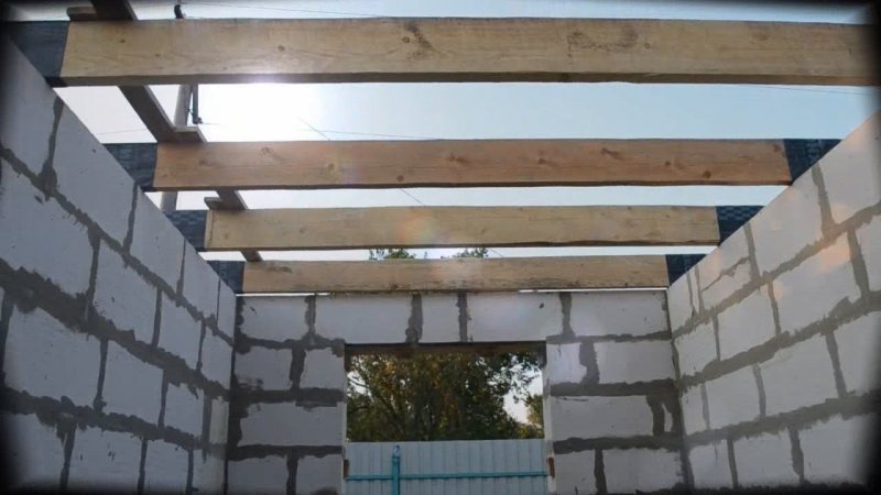 Перекрытие на газобетонные блоки деревянные