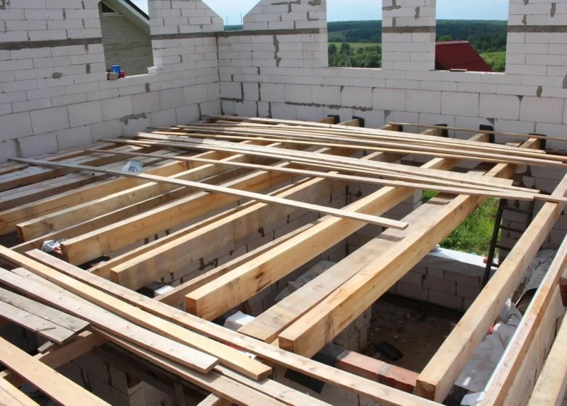Балки перекрытия в доме из газобетона