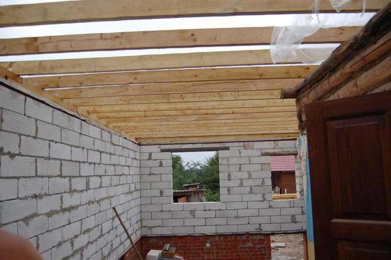 Деревянное перекрытие в доме из газобетона