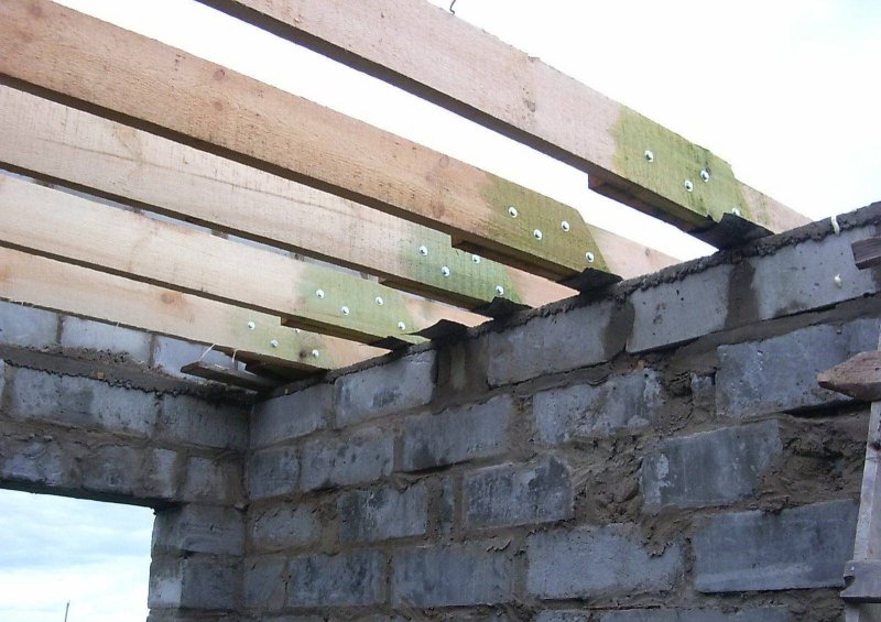 Балки перекрытия в доме из газобетона