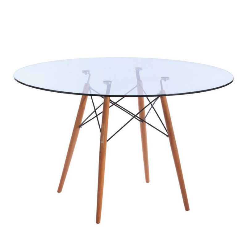 Стол стеклянный eames 100 см