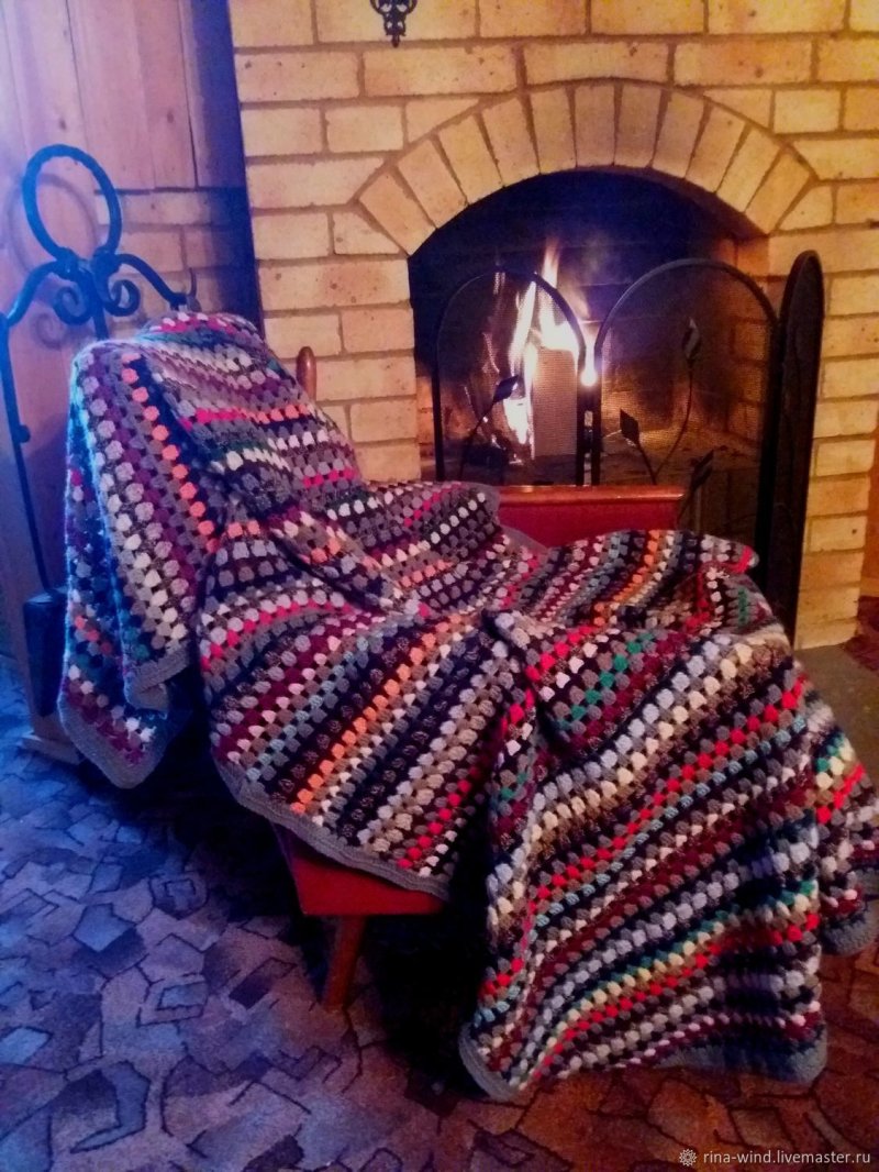 Плед крючком