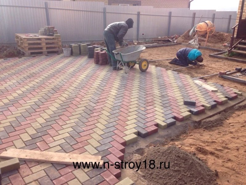 Тротуарная плитка укладка