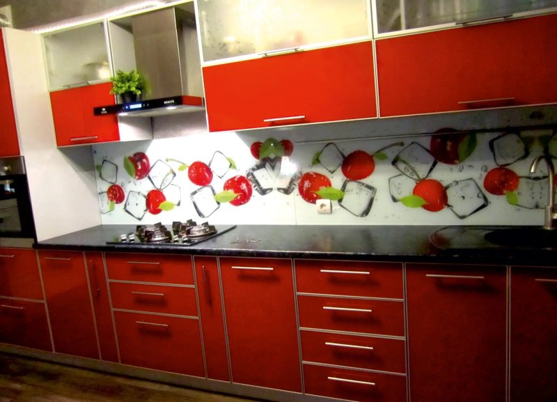 Фартук для красной кухни