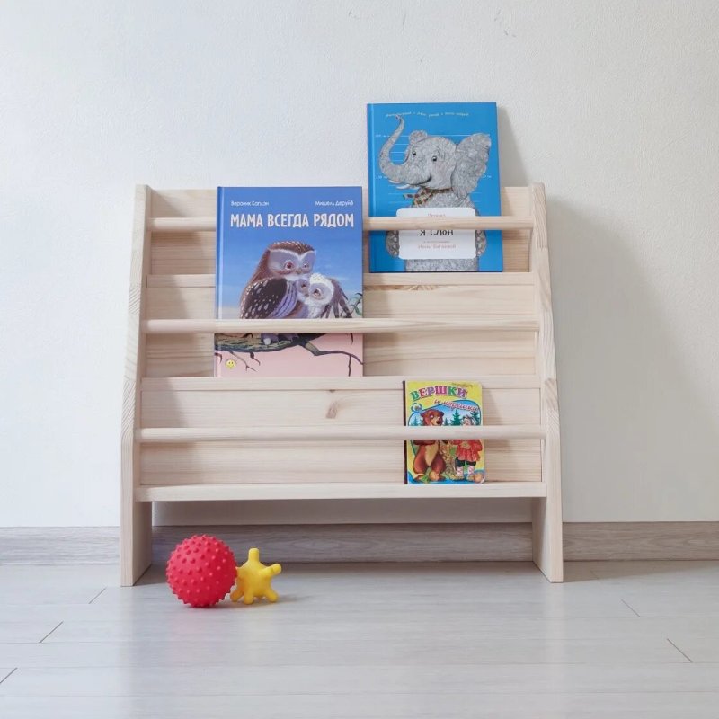 Детская книжная полка монтессори