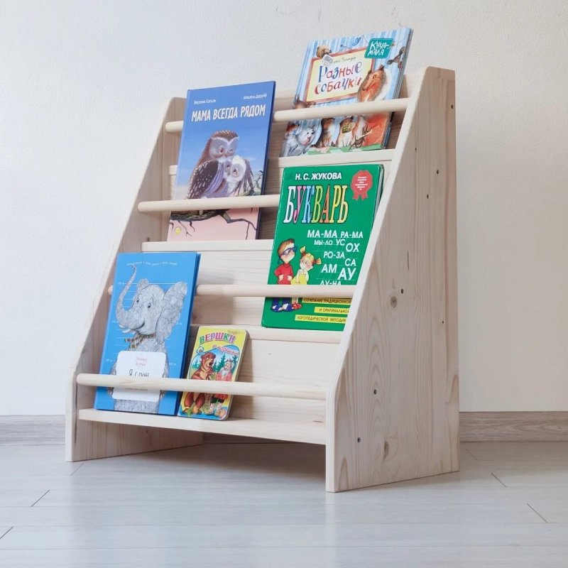 Детская книжная полка монтессори