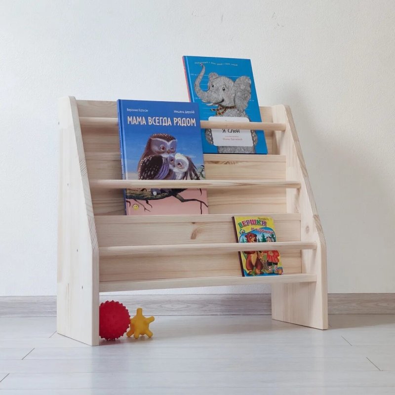 Детская книжная полка монтессори