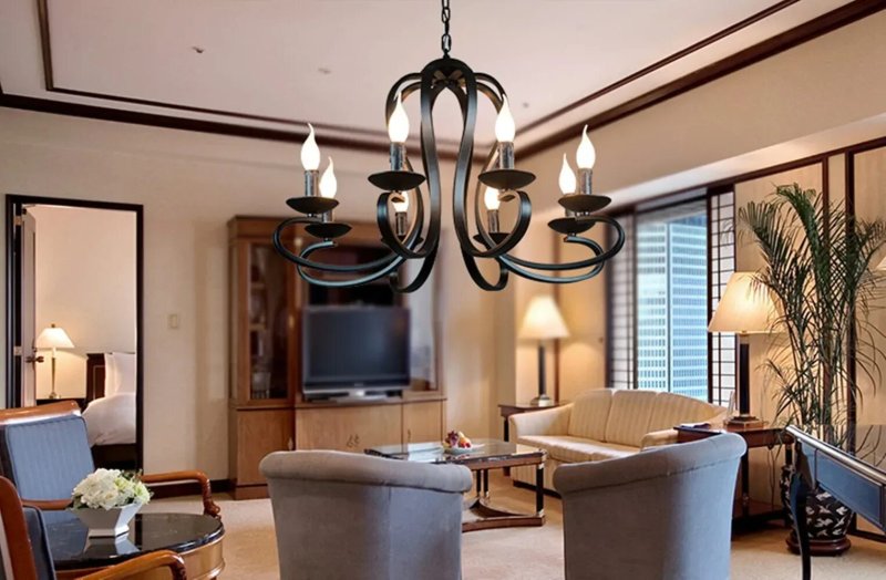 Люстра ceiling light fixtures iron chandelier
