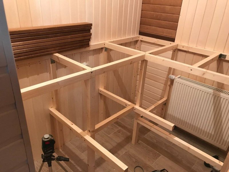 Каркас полка для бани