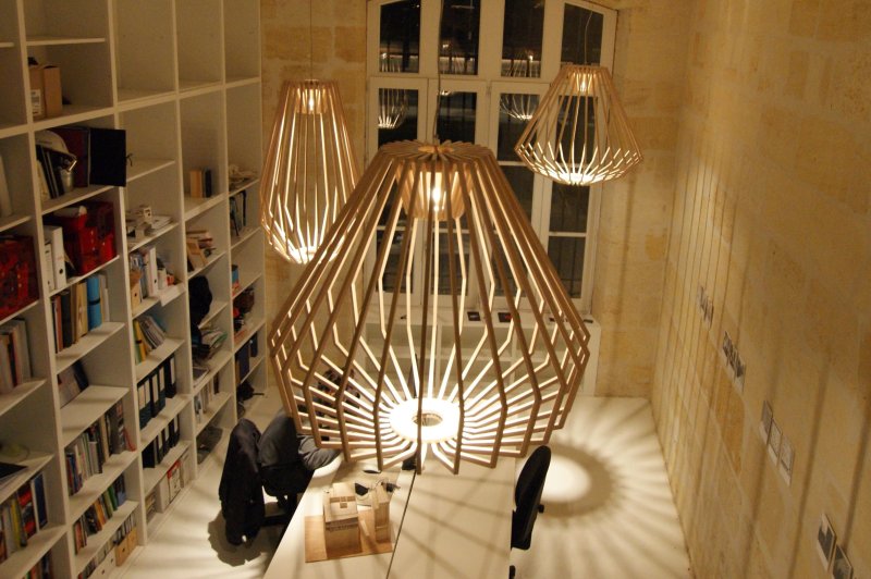 Дизайнерский светильник plywood suspension lamp