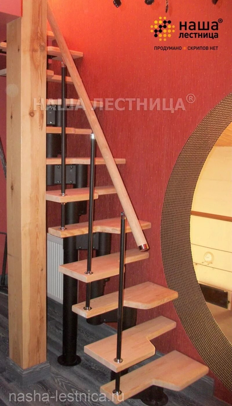 Винтовая лестница гусиный шаг