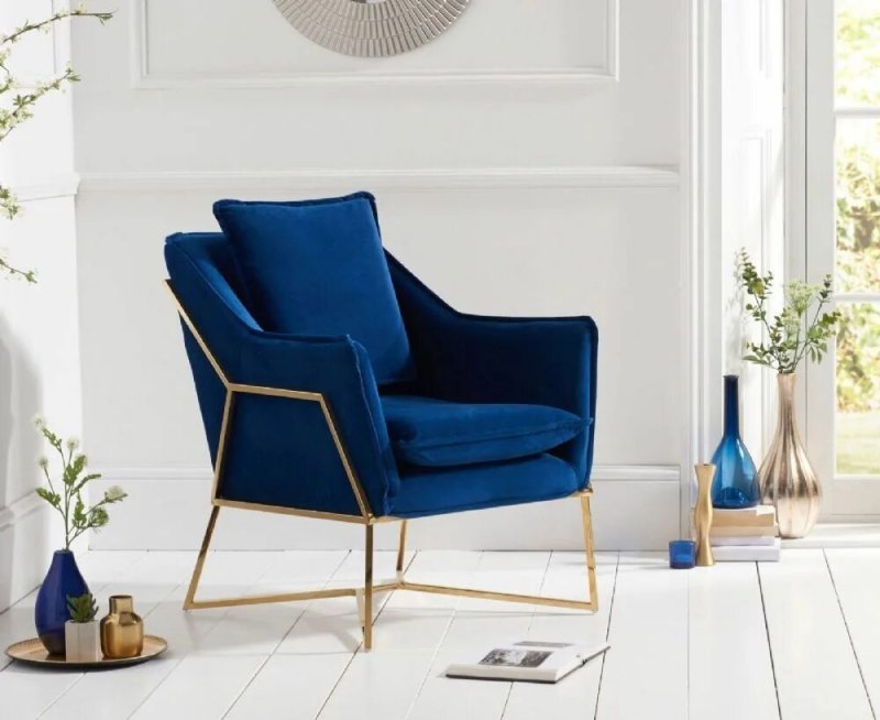 Кресло томас velvet blue
