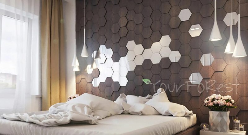 Гипсовые стеновые панели соты hexagon