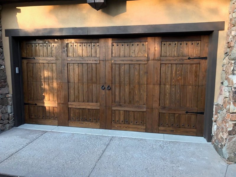 Wood garage doors