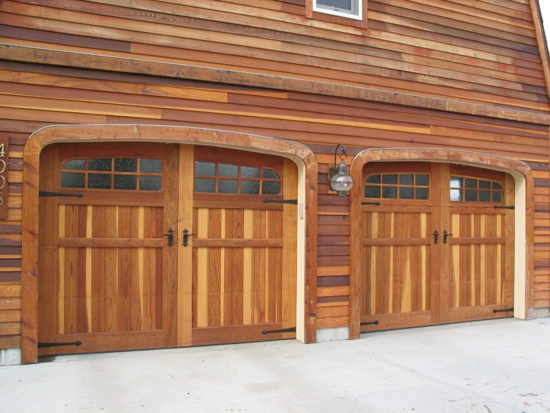 Wood garage doors