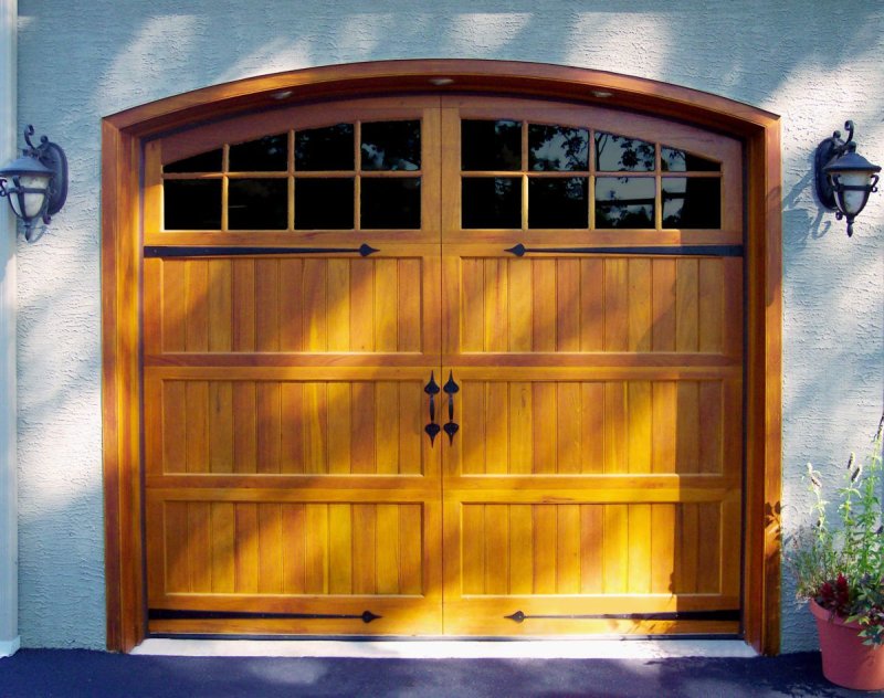 Wood garage doors