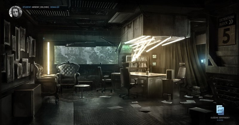 Интерьер в стиле cyberpunk