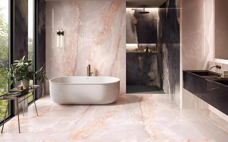 Pink onyx мрамор
