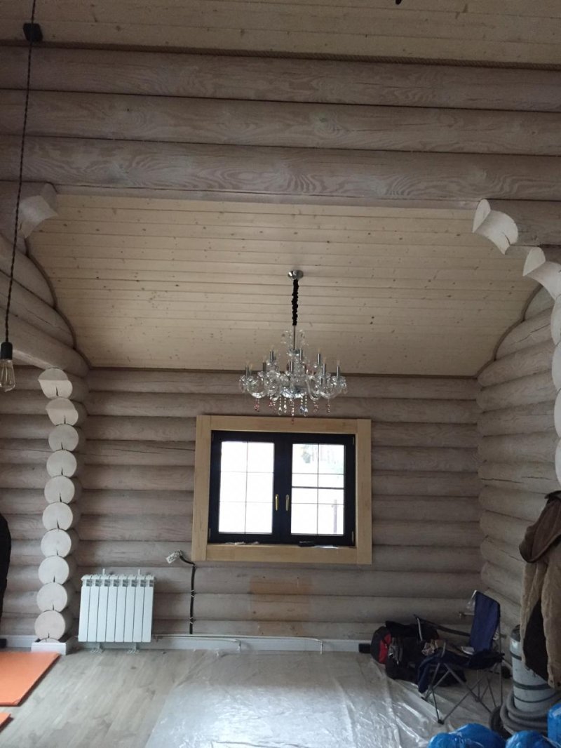 Внутренняя отделка деревянного дома из бревна