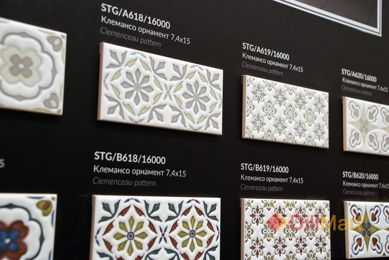 Декор kerama marazzi клемансо орнамент stg