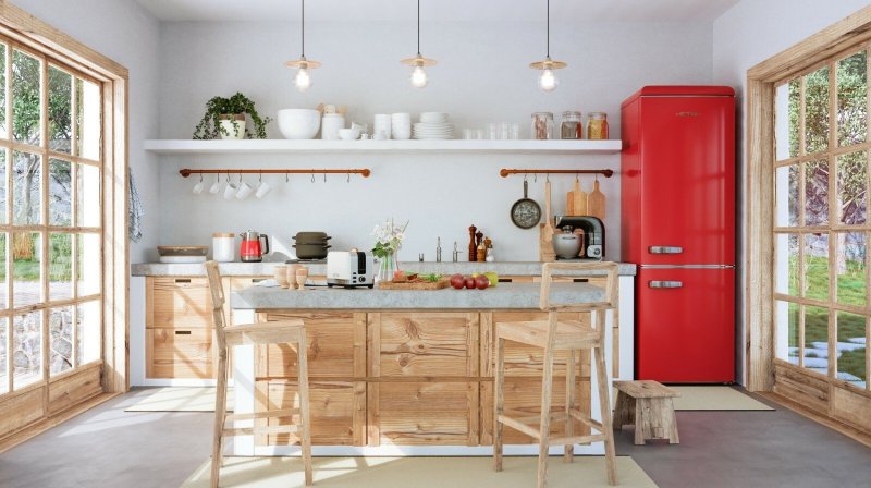 Холодильник smeg в интерьере